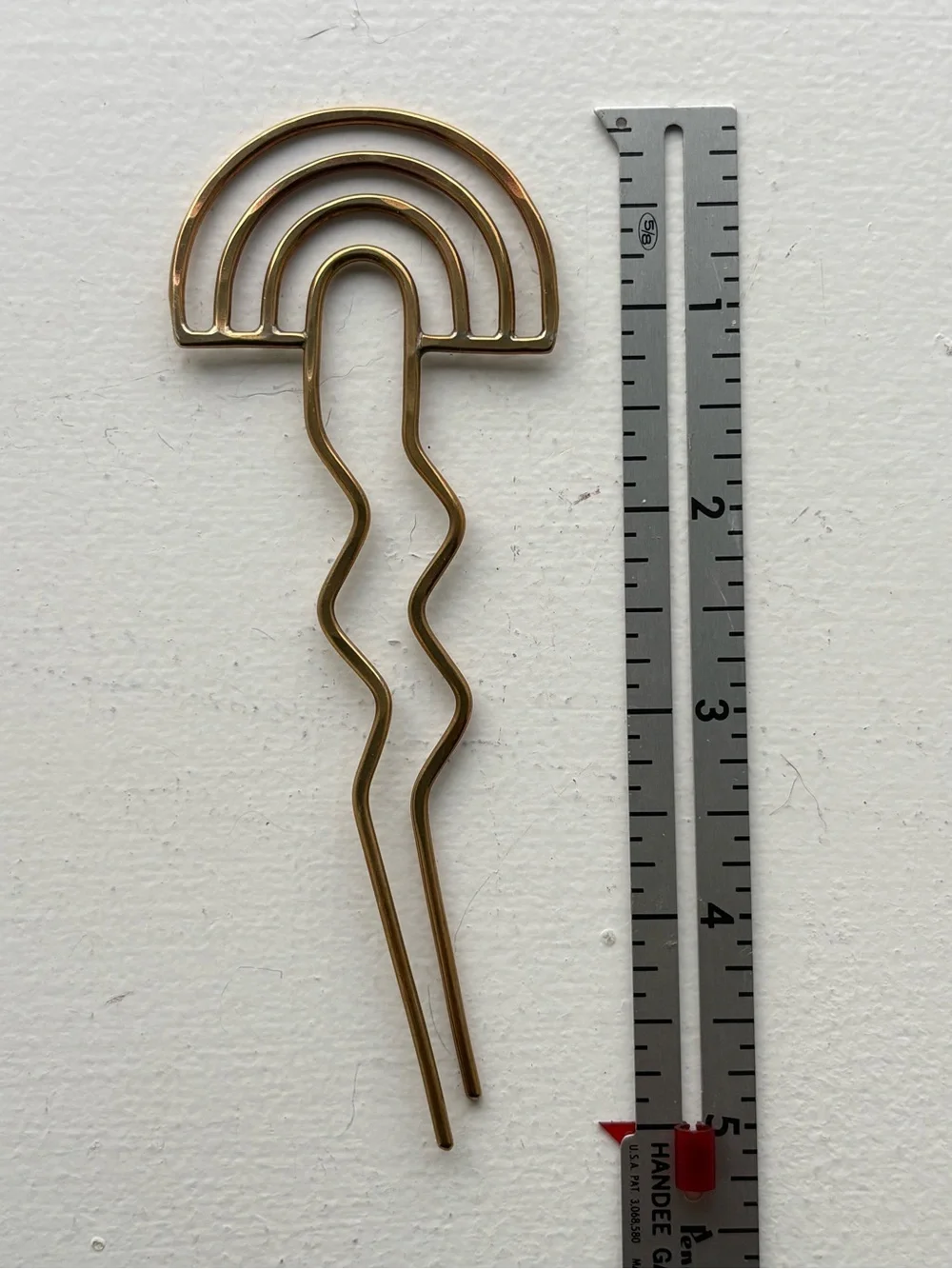 Solid brass Arcos hairpin by Tiro Tiro